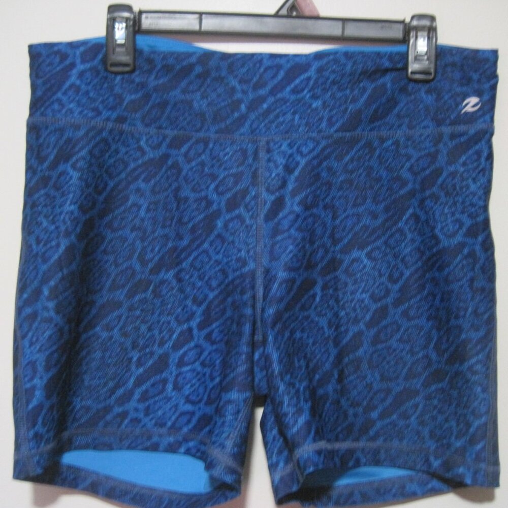 ENERGY ZONE Performance Elastic Waist Shorts Womens XL Blue Activewear Speed-Dri